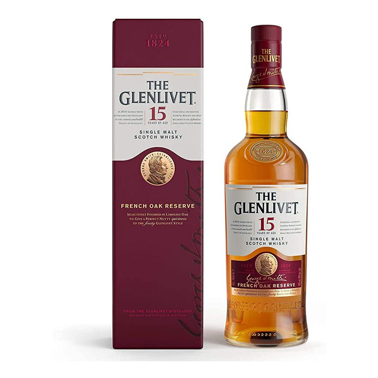 WHISKY THE GLENLIVET-15 YEARS OF AGE- THE FRENCH OAK RESERVE-70CL-ASTUCCIATO